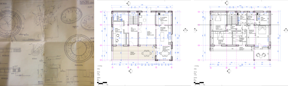 As-built drawings 2D to Revit
